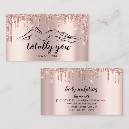 Lichaamsbedrog mooie Logo Visitekaartje (Voorkant / Achterkant)