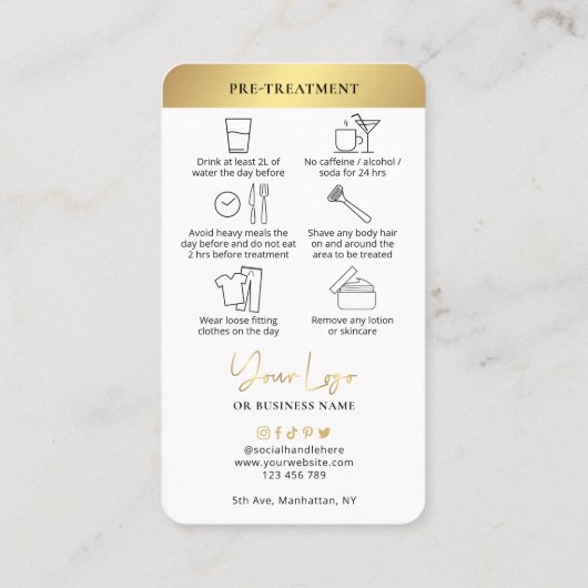 Lichaamsbeeldhouwen Pre en Post Care instructies G Visitekaartje (Achterkant)