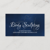 Lichaamsbeeldhouwwerk contouren spa vrouw marine visitekaartje (Voorkant)