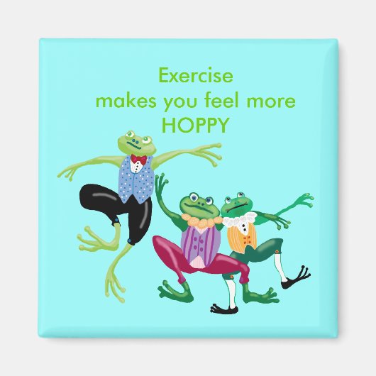Lichaamsbeweging maakt je meer HOPPY Magneet (Voorkant)