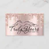 Lichaamsblaasjes Logo Glitter Roos1 Visitekaartje (Voorkant)