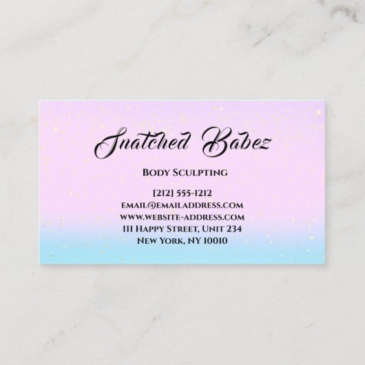 Lichaamsblauw MassagE Roze Blauw Visitekaartje (Achterkant)