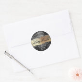 Lichaamsboter is zwart met gouden inkt ronde sticker (Envelop)