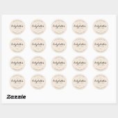 Lichaamsboter modern beige product ronde sticker (Vel)