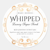 Lichaamsboter Schrob Luxurieuze goudkoortsrillinge Ronde Sticker (Voorkant)