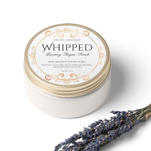 Lichaamsboter Schrob Luxurieuze goudkoortsrillinge Ronde Sticker