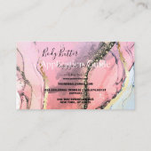 Lichaamsboter Toepassing Roze Gold Waterverf Bu Visitekaartje (Achterkant)