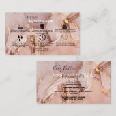 Lichaamsboter Toepassing Roze Gold Waterverf Bu Visitekaartje (Voorkant / Achterkant)