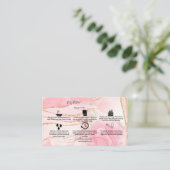 Lichaamsboter Toepassing Roze Gold Waterverf Visitekaartje (Staand voorkant)