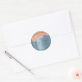 Lichaamsboterschijven Productverpakking Roos blauw Ronde Sticker (Envelop)