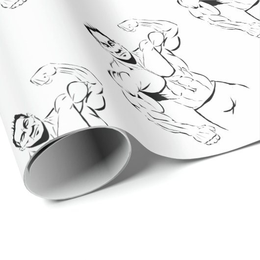 lichaamsbouw cadeaupapier (Rol Hoek)