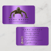 Lichaamsbouw fitness Paars slingeren Visitekaartje (Voorkant / Achterkant)
