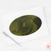 Lichaamsbouw Fitness potlood schets Ovale Sticker (Envelop)