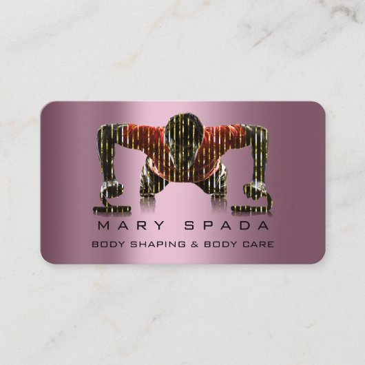 Lichaamsbouw fitness Roos sloop Visitekaartje (Voorkant)