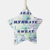 Lichaamsbouw in de Gym Breath Sweat Keramisch Ornament (Rechts)