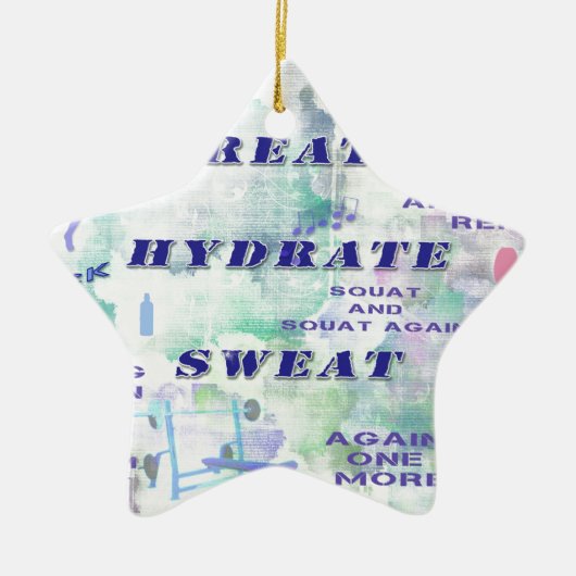 Lichaamsbouw in de Gym Breath Sweat Keramisch Ornament (Voorkant)
