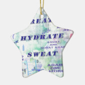 Lichaamsbouw in de Gym Breath Sweat Keramisch Ornament (Links)