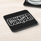 Lichaamsbouw Motivatie - CONQUER Drankjes Onderzetter (Linkerzijde)