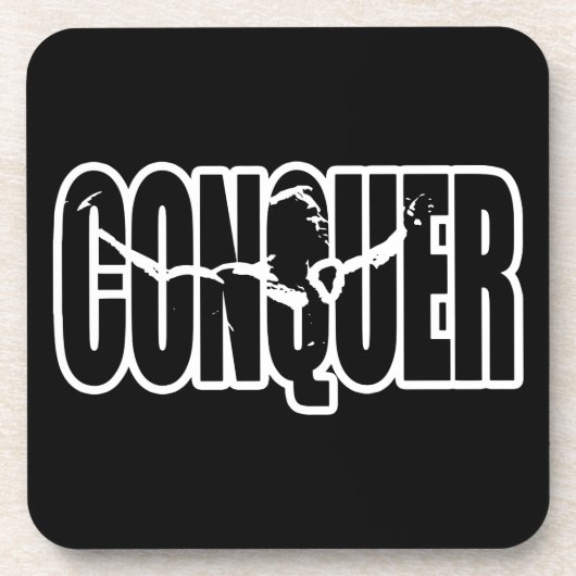 Lichaamsbouw Motivatie - CONQUER Drankjes Onderzetter (Voorkant)