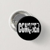 Lichaamsbouw Motivatie - CONQUER Ronde Button 3,2 Cm (Voorkant /achterkant)