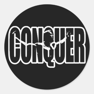 Lichaamsbouw Motivatie - CONQUER Ronde Sticker