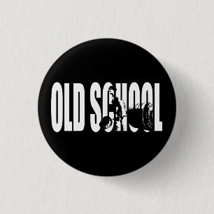 Lichaamsbouw Motivatie - Old School Sterkte Ronde Button 3,2 Cm