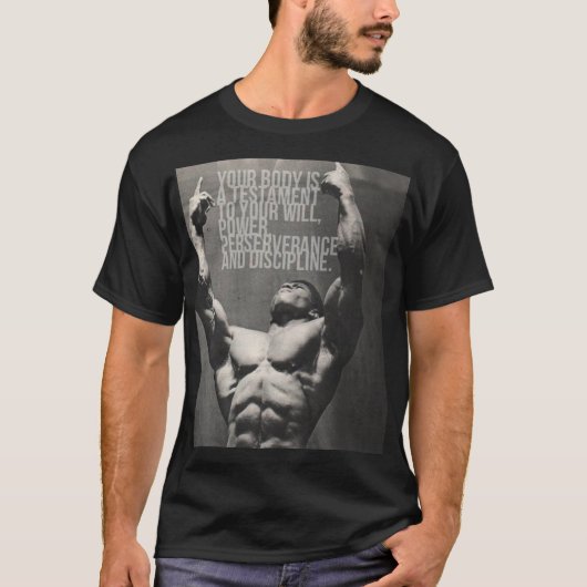 "Lichaamsbouw" Motivatie T-shirt (Voorkant)
