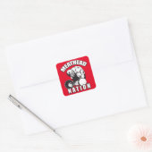 "Lichaamsbouw" — "vleeskop" Natie Vierkante Sticker (Envelop)