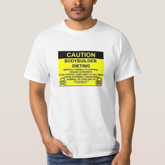 lichaamsbouwdieet t-shirt (Voorkant)