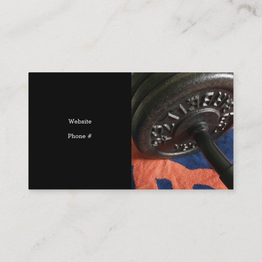 Lichaamsbouwer Persoonlijke trainer Visitekaartje (Achterkant)