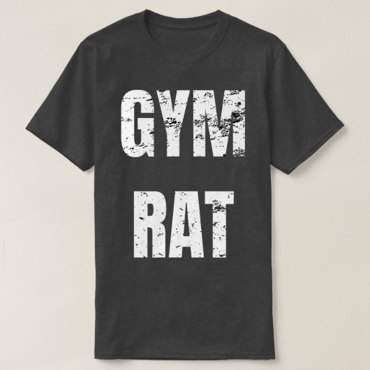 Lichaamsbouwgewicht gym Rat Workout T-shirt (Design voorkant)