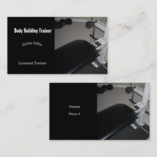 Lichaamsbouwtraining Visitekaartje (Voorkant / Achterkant)
