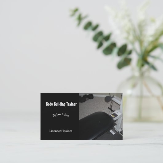 Lichaamsbouwtraining Visitekaartje (Staand voorkant)
