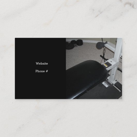 Lichaamsbouwtraining Visitekaartje (Achterkant)