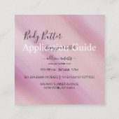 Lichaamsbutter Application Guide Modern Glam Vierkante Visitekaartje (Achterkant)