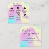 Lichaamsbutter Application Guide Modern Glam Vierkante Visitekaartje (Voorkant / Achterkant)