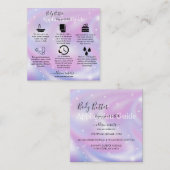 Lichaamsbutter Application Guide Modern Glam Vierkante Visitekaartje (Voorkant / Achterkant)