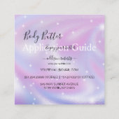 Lichaamsbutter Application Guide Modern Glam Vierkante Visitekaartje (Achterkant)