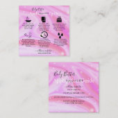 Lichaamsbutter Application Guide Modern Glam Vierkante Visitekaartje (Voorkant / Achterkant)