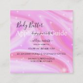 Lichaamsbutter Application Guide Modern Glam Vierkante Visitekaartje (Achterkant)