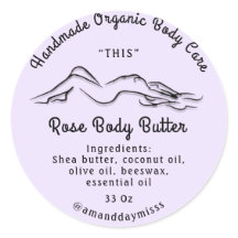 Lichaamsbutter Balm Care Verpakking Zwart Paars