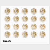 Lichaamsbutter Balm Verpakking Gold White Ronde Sticker (Vel)
