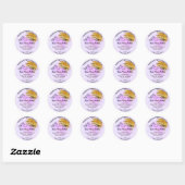 Lichaamsbutter Balm Verpakking Paarse streep Ronde Sticker (Vel)