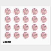 Lichaamsbutter Balm Verpakking Roos Peony Powder Ronde Sticker (Vel)