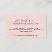 Lichaamsculpcontouren estheticien tan roze visitekaartje (Achterkant)