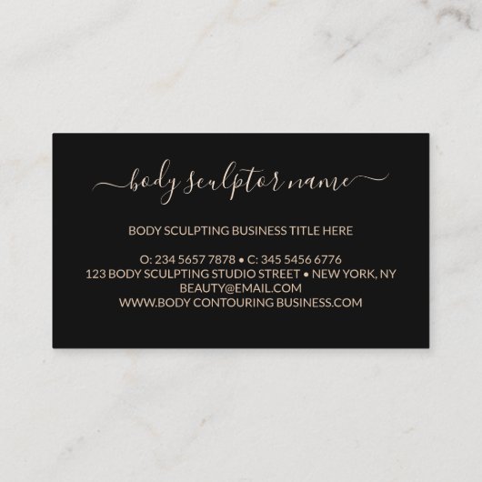 Lichaamsculpcontouren esthetisch visitekaartje (Achterkant)