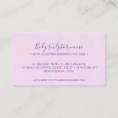 Lichaamsculpende contouren estheticus ten opzichte visitekaartje (Achterkant)