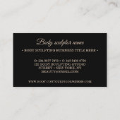 Lichaamsculpende contouren: zorg voor beige vrouwe visitekaartje (Achterkant)