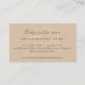 Lichaamsculpende contourspa vrouw t.o.v. mobiele visitekaartje (Achterkant)