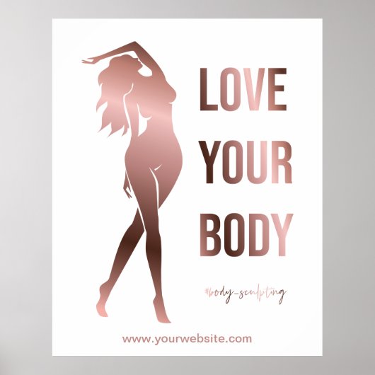 Lichaamsculpende lichaamcontouren die spa gift vor poster (Voorkant)